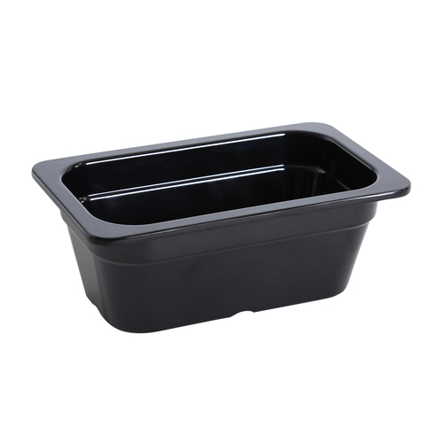 Yanco GN-611BK 1.5 L. Black Melamine Rectangular GN Pan
