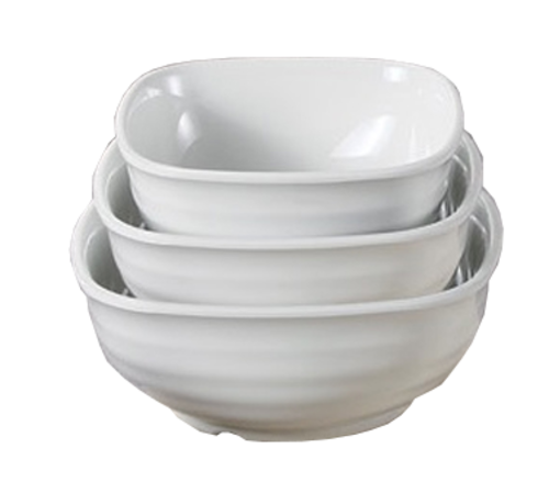 Yanco MD-708 42 Oz. 8" W White Melamine Square Milando Bowl