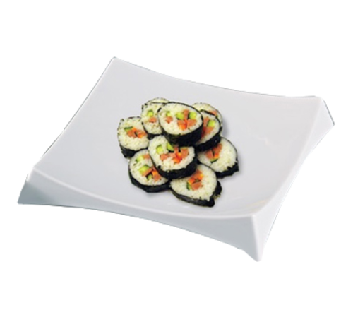 Yanco RM-4209 8.5" W x 8.5" D Square Melamine Rome Sushi Plate