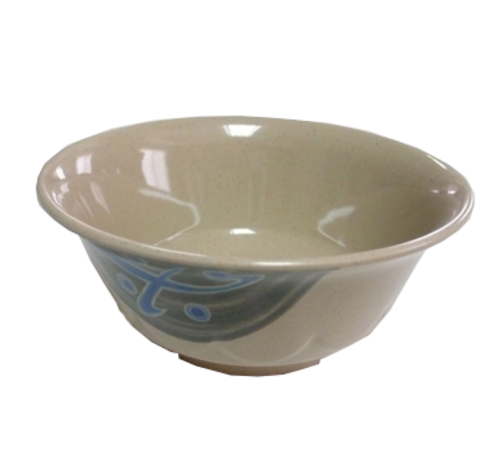 Yanco JP-5275 22 Oz. 7" Dia. Melamine Round Japanese Noodle Bowl