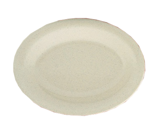 Yanco AD-221 11.5" L x 8" W Beige Melamine Oval Ardis Platter