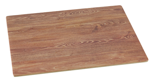 Yanco WD-213 12.5" W x " H x 10" D Brown Melamine Rectangular Serving Tray