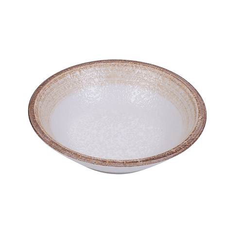 Yanco RO-2405 5 Oz. White or Brown Porcelain Round Rockeye-2 Fruit Bowl