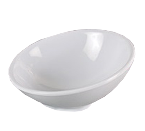 Yanco MD-304 3.5 Oz. 4" Dia. White Melamine Round Slanted Milando Sheer Bowl