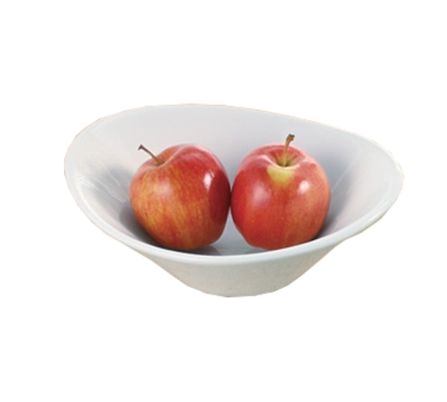 Yanco ML-709 22 Oz. Super White Porcelain Oval Main Land Salad Bowl