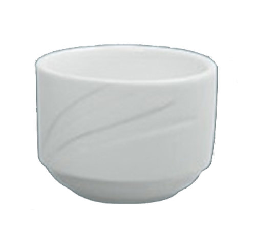 Yanco MM-4 7.5 Oz. 3.5" Dia. Bone White Porcelain Round Miami Bouillon