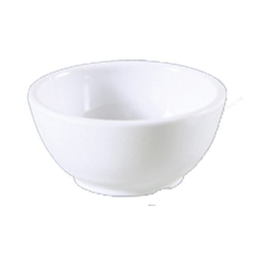 Yanco MS-505WT 14 Oz. 5" Dia. White Melamine Round Milestone Bowl