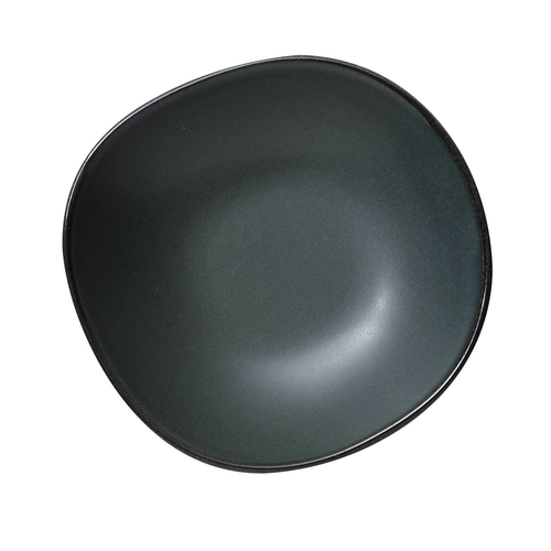 Yanco CH-308 28 Oz. Dark Green Porcelain Round Champs Salad Bowl