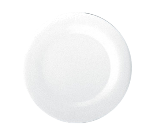 Yanco MS-106WT 6.5" Dia. White Melamine Round Narrow Rim Milestone Plate