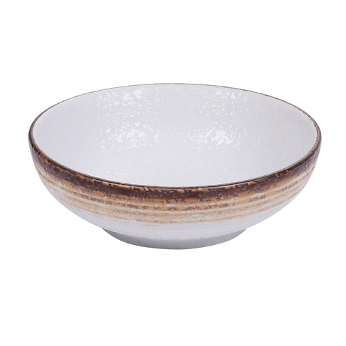 Yanco RO-2705 8 Oz. White or Brown Porcelain Round Rockeye-2 Miso Soup Bowl
