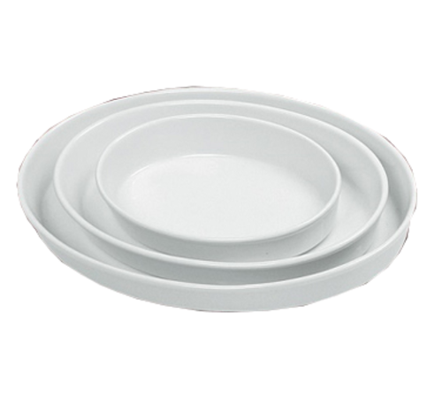 Yanco BK-110 13" W White Porcelain Oval Accessories Baking Plate