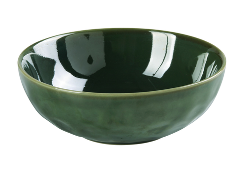 Yanco GG-807 28 Oz. Green Porcelain Round Salad Bowl