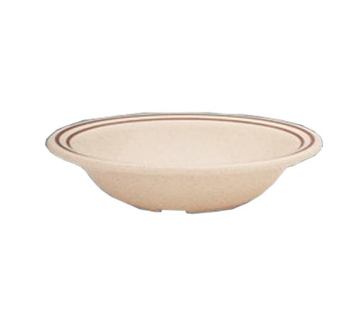 Yanco SS-307 14 Oz. Beige Melamine Round Sesame Salad Bowl