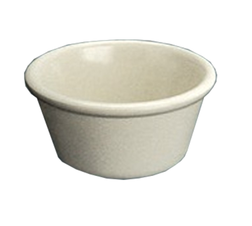 Yanco NC-537B 3 Oz. Bone Round Smooth Melamine Nu-Classic Ramekin