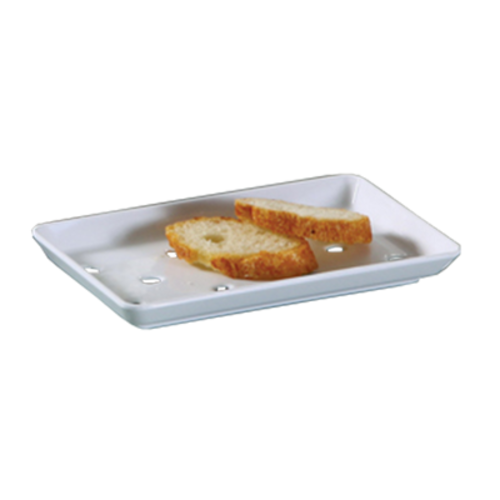 Yanco OK-609 8.75" W White Melamine Rectangular Osaka Food Container or Platter