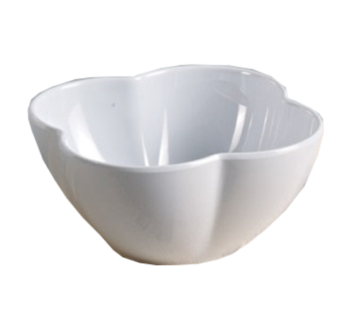 Yanco RM-406 16 Oz. White Melamine Round Rome Salad Bowl