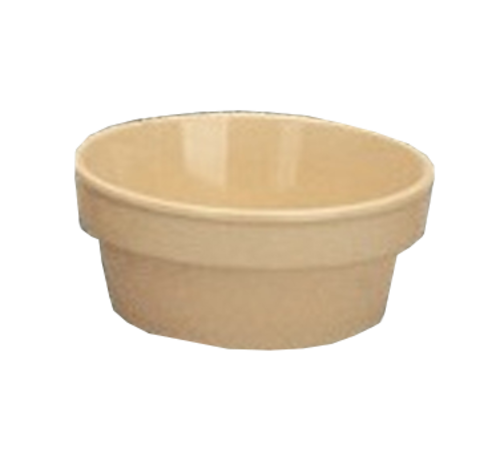 Yanco NS-502T 2.5 Oz. Tan Round Melamine Nessico Sauce Cup and Ramekin