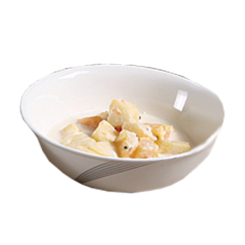 Yanco UR-406 12.5 Oz. Bone White Porcelain Round Urban Line Nappie