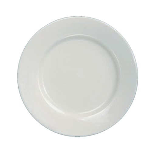 Yanco RE-22 8.25" Dia. American White Ceramic Round Recovery Plate