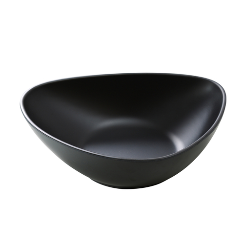 Yanco MO-211BK 60 Oz. Black Melamine Triangular Moderne Pasta Plate