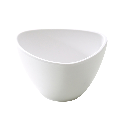 Yanco MO-304 8 Oz. 4" W White Melamine Triangular Matte Moderne Bowl