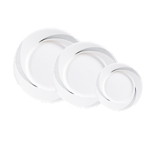 Yanco UR-107 7.5" Dia. Bone White Porcelain Round Urban Line Plate