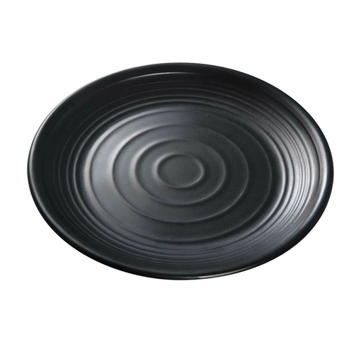 Yanco BP-1011 10.5" Dia. Melamine Round Asian Style Black Pearl Plate
