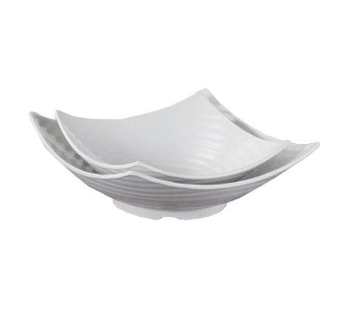 Yanco MD-813 110 Oz. 13" W White Melamine Square Milando Bowl