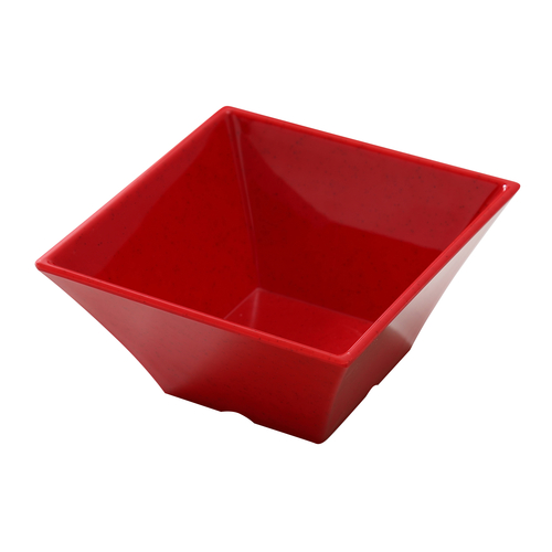 Yanco ME-4106 26 Oz. 6" W Speckled Red Melamine Square Mexico Bowl