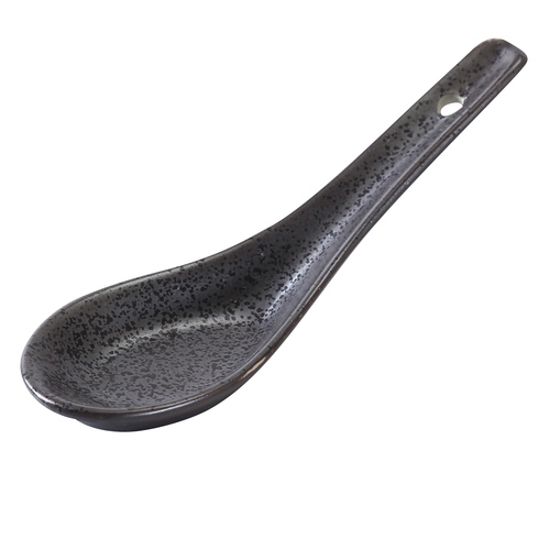 Yanco DB-7002 5.5" W Black Porcelain Diamond Black Spoon