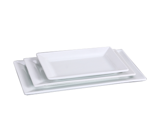 Yanco LK-216 16" W Bone White China Rectangular Lion King Plate