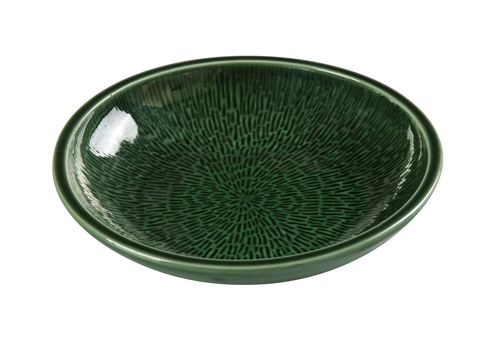 Yanco GG-610 30 Oz. Green Porcelain Round Salad Bowl
