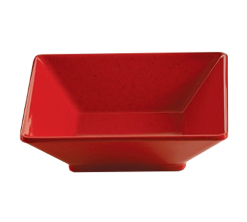 Yanco ME-306 14 Oz. 6" W Speckled Red Melamine Square Mexico Bowl