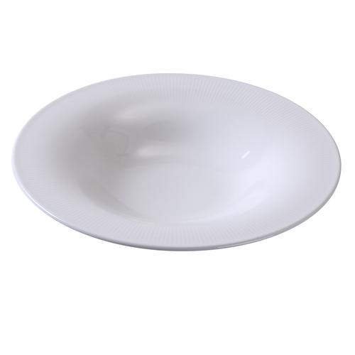 Yanco SI-310 12 Oz. White Porcelain Round Siena Pasta or Salad Bowl