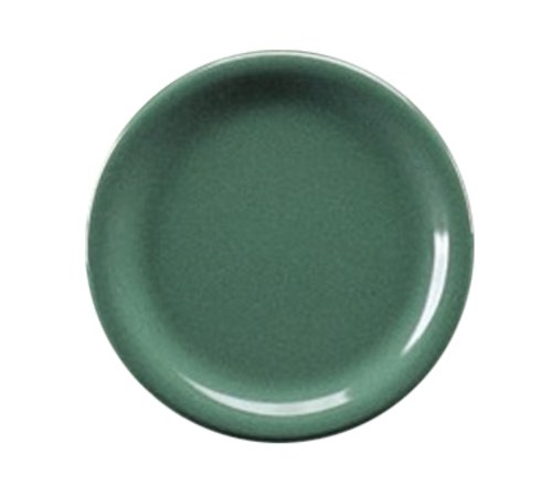 Yanco MS-110GR 10.5" Dia. Green Melamine Round Narrow Rim Milestone Plate