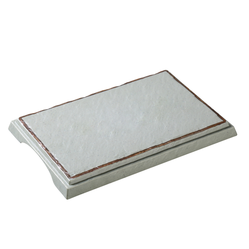 Yanco YO-4013 13.5" L X 9.75" W Matte Green Melamine Rectangular Yoto Display Plate with Foot