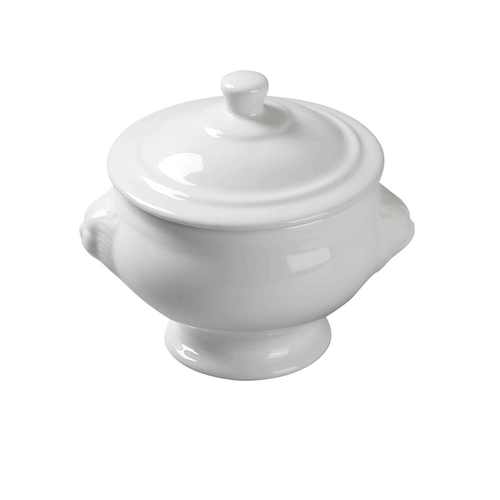 Yanco LB-15-L 15 Oz. White Round Porcelain Accessories Lion Bouillon