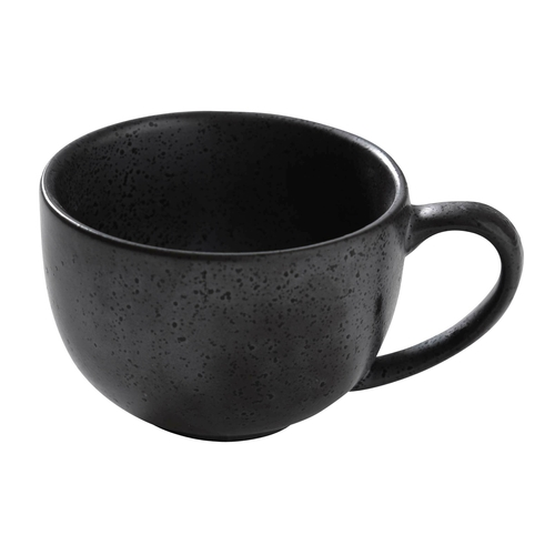 Yanco DB-001 7 Oz. Black Porcelain Diamond Black Cup