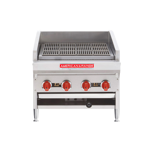 American Range ADJ-24 24" W Natural Gas Radiant Countertop Charbroiler - 80,000 BTU