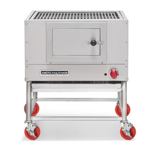 American Range AMSQ-36 36" W Stainless Steel Mesquite Wood-Fired CharBroiler - 30,000 BTU