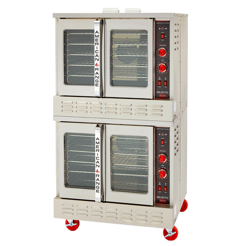 American Range MSD-2 40" W Natural Gas Double Deck Majestic Convection Oven - 140,000 BTU