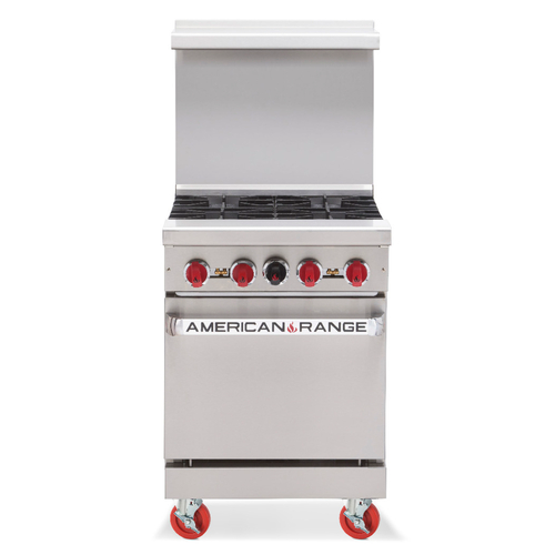 American Range AR-12G-2B 24" W 2 Open Burners Natural Gas Restaurant Range - 111,000 BTU