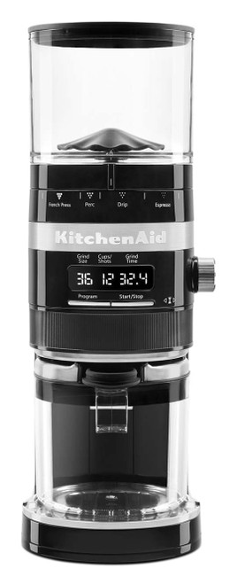 KitchenAid KCG8433OB 8.25" W Onyx Black Burr Coffee Grinder - 150 Watts