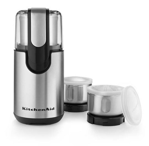 KitchenAid BCG211OB 8.75" H Black Blade Coffee and Spice Grinder - 160 Watts