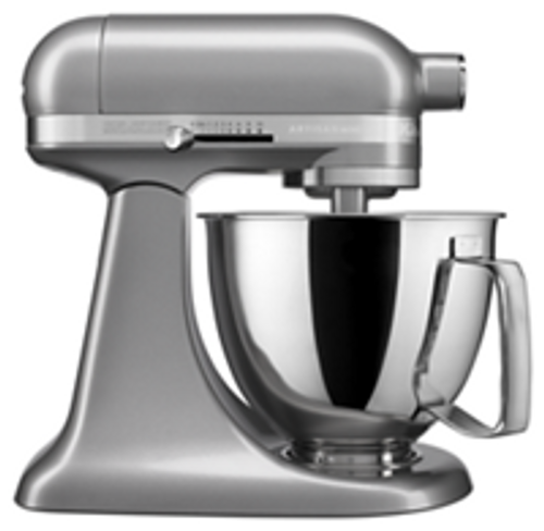 KitchenAid KSM3316XCU Artisan Mini Plus 3.5 Qt. Contour Silver 10-Speed Tilt-Head Stand Mixer