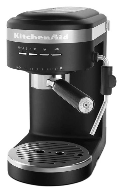 KitchenAid KES6403BM Matte Black Semi-Automatic Espresso Machine - 1460 Watts