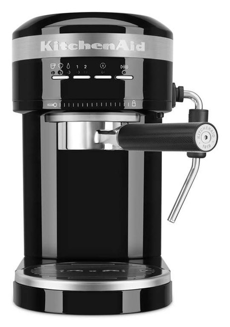 KitchenAid KES6503OB Onyx Black Metal Semi-Automatic Espresso Machine - 120 Volts