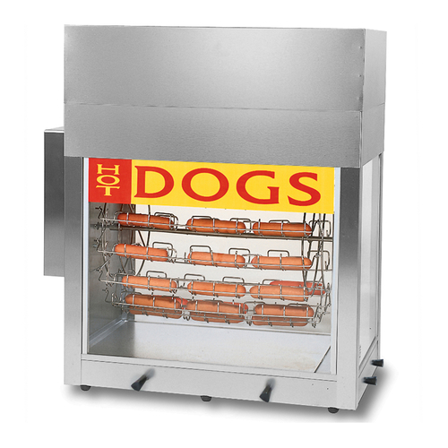 Gold Medal 8103 Super Dogeroo Hot Dog Rotisserie & Bun Warmer - 120 Volts