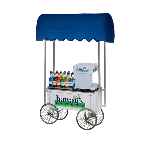 Gold Medal 2936HF 53.25" W 31.25" H 25.63" D White Powder-Coated Stainless Steel Hawaii’s Finest Shave Ice Wagon