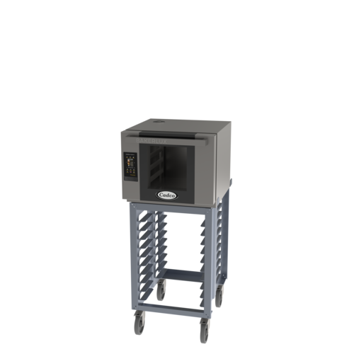 Cadco BLS-4HTD-1 Stainless Steel 1 Deck Half Size Electric Standard Bakerlux TOUCH Heavy-Duty Convection Oven - 208-240 Volts
